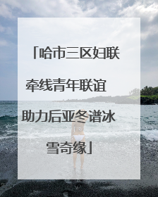哈市三区妇联牵线青年联谊 助力后亚冬谱冰雪奇缘