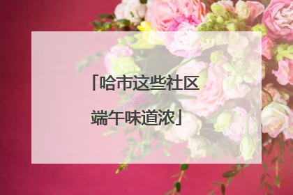 哈市这些社区端午味道浓