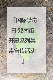 国际禁毒日 邓南街开展系列禁毒宣传活动