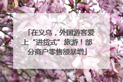 在义乌，外国游客爱上“进货式”旅游！部分商户零售额暴增
