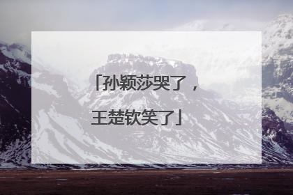 孙颖莎哭了，王楚钦笑了