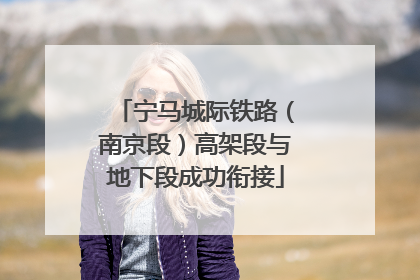 宁马城际铁路（南京段）高架段与地下段成功衔接