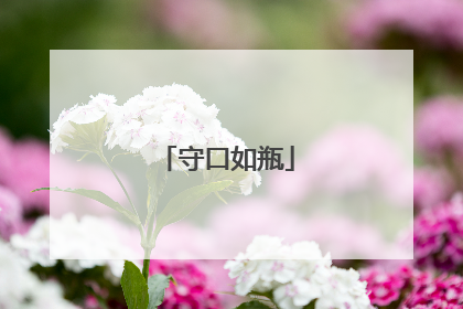 守口如瓶
