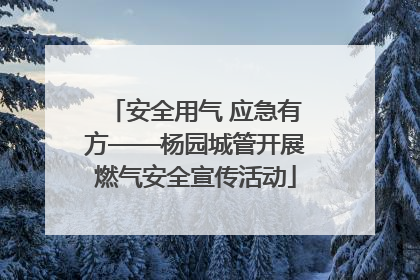 安全用气 应急有方——杨园城管开展燃气安全宣传活动