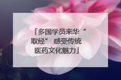 多国学员来华“取经” 感受传统医药文化魅力