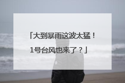 大到暴雨这波太猛！1号台风也来了？