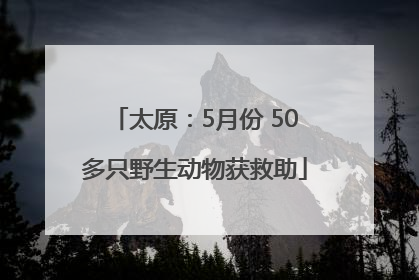 太原：5月份 50多只野生动物获救助