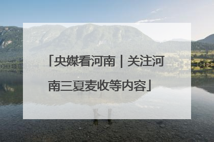 央媒看河南｜关注河南三夏麦收等内容