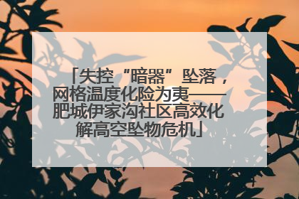 失控“暗器”坠落，网格温度化险为夷——肥城伊家沟社区高效化解高空坠物危机