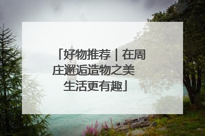 好物推荐｜在周庄邂逅造物之美 生活更有趣