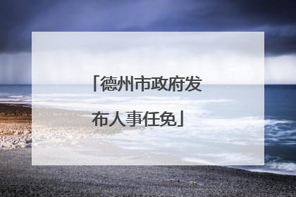 德州市政府发布人事任免