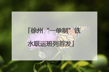 徐州“一单制”铁水联运班列首发