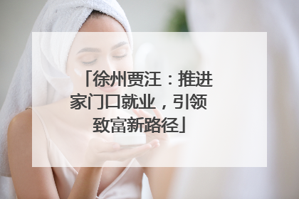 徐州贾汪：推进家门口就业，引领致富新路径