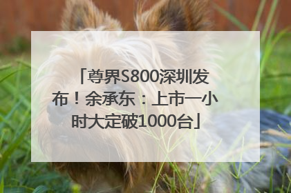 尊界S800深圳发布！余承东：上市一小时大定破1000台