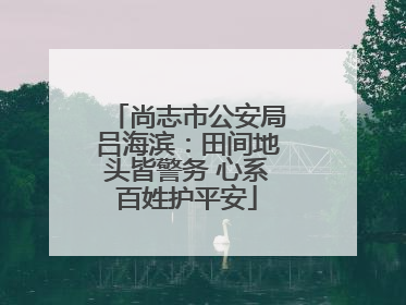 尚志市公安局吕海滨：田间地头皆警务 心系百姓护平安