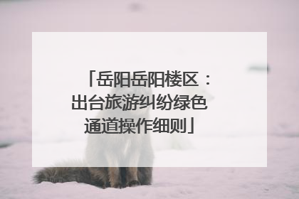 岳阳岳阳楼区：出台旅游纠纷绿色通道操作细则