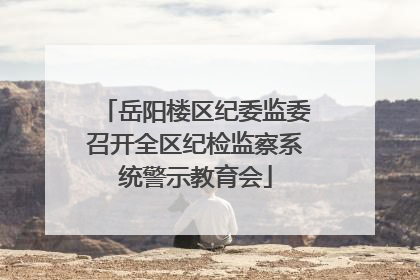 岳阳楼区纪委监委召开全区纪检监察系统警示教育会