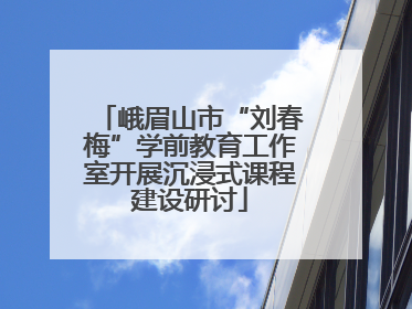 峨眉山市“刘春梅”学前教育工作室开展沉浸式课程建设研讨