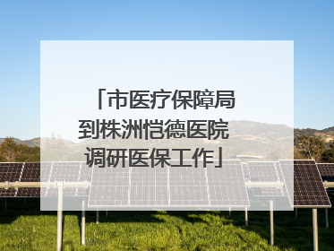 市医疗保障局到株洲恺德医院调研医保工作