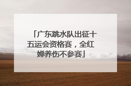 广东跳水队出征十五运会资格赛，全红婵养伤不参赛