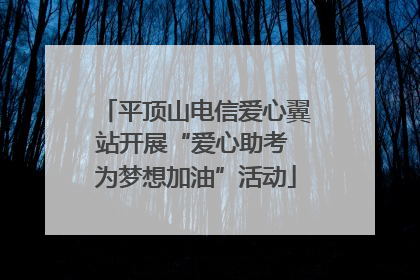 平顶山电信爱心翼站开展“爱心助考 为梦想加油”活动