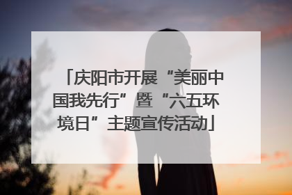庆阳市开展“美丽中国我先行”暨“六五环境日”主题宣传活动