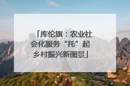 库伦旗：农业社会化服务“托”起乡村振兴新图景