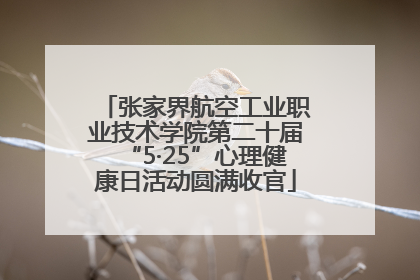张家界航空工业职业技术学院第二十届“5·25”心理健康日活动圆满收官