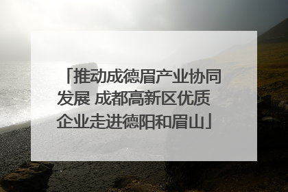 推动成德眉产业协同发展 成都高新区优质企业走进德阳和眉山
