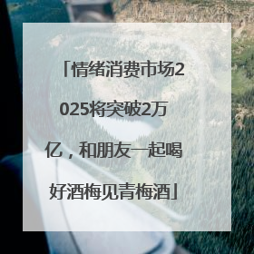 情绪消费市场2025将突破2万亿，和朋友一起喝好酒梅见青梅酒