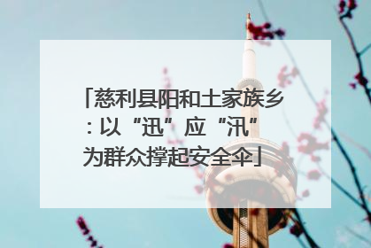 慈利县阳和土家族乡：以“迅”应“汛” 为群众撑起安全伞