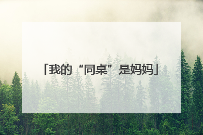我的“同桌”是妈妈