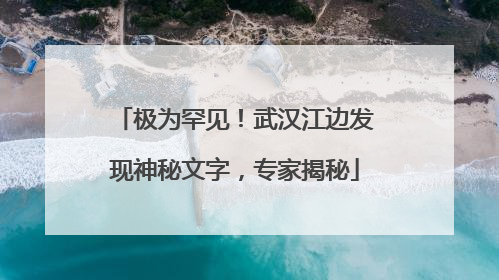 极为罕见！武汉江边发现神秘文字，专家揭秘