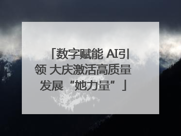 数字赋能 AI引领 大庆激活高质量发展“她力量”