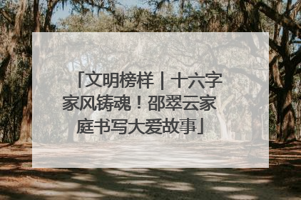 文明榜样｜十六字家风铸魂！邵翠云家庭书写大爱故事