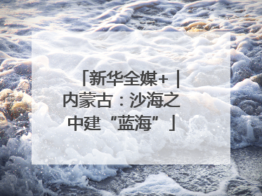 新华全媒+｜内蒙古：沙海之中建“蓝海”