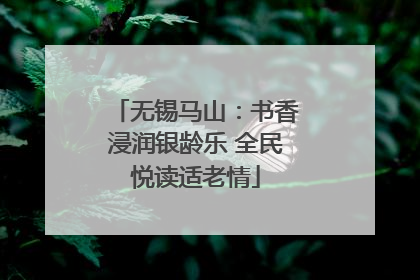 无锡马山：书香浸润银龄乐 全民悦读适老情