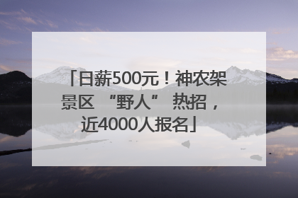 日薪500元！神农架景区 “野人” 热招，近4000人报名