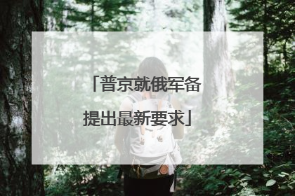 普京就俄军备提出最新要求