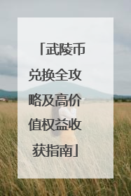 武陵币兑换全攻略及高价值权益收获指南