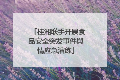 桂湘联手开展食品安全突发事件舆情应急演练