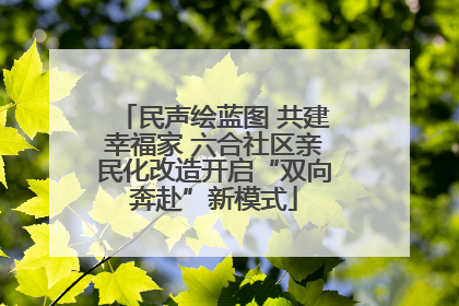 民声绘蓝图 共建幸福家 六合社区亲民化改造开启“双向奔赴”新模式