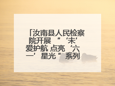 汝南县人民检察院开展 “‘未’爱护航 点亮‘六一’星光 ”系列普法活动