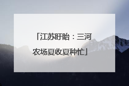 江苏盱眙：三河农场夏收夏种忙