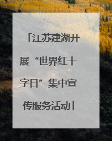 江苏建湖开展“世界红十字日”集中宣传服务活动