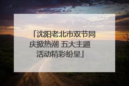 沈阳老北市双节同庆掀热潮 五大主题活动精彩纷呈