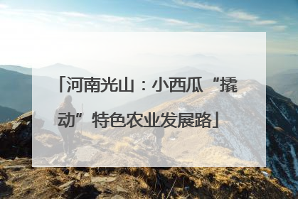 河南光山：小西瓜“撬动”特色农业发展路