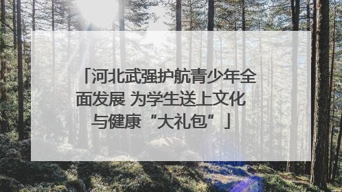 河北武强护航青少年全面发展 为学生送上文化与健康“大礼包”