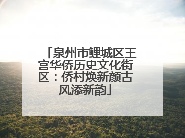 泉州市鲤城区王宫华侨历史文化街区：侨村焕新颜古风添新韵
