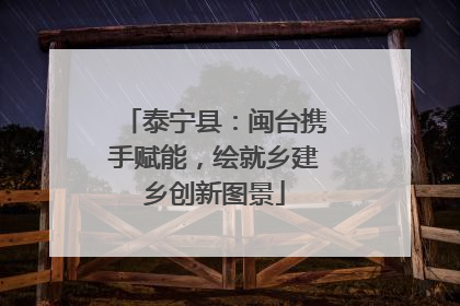 泰宁县：闽台携手赋能，绘就乡建乡创新图景